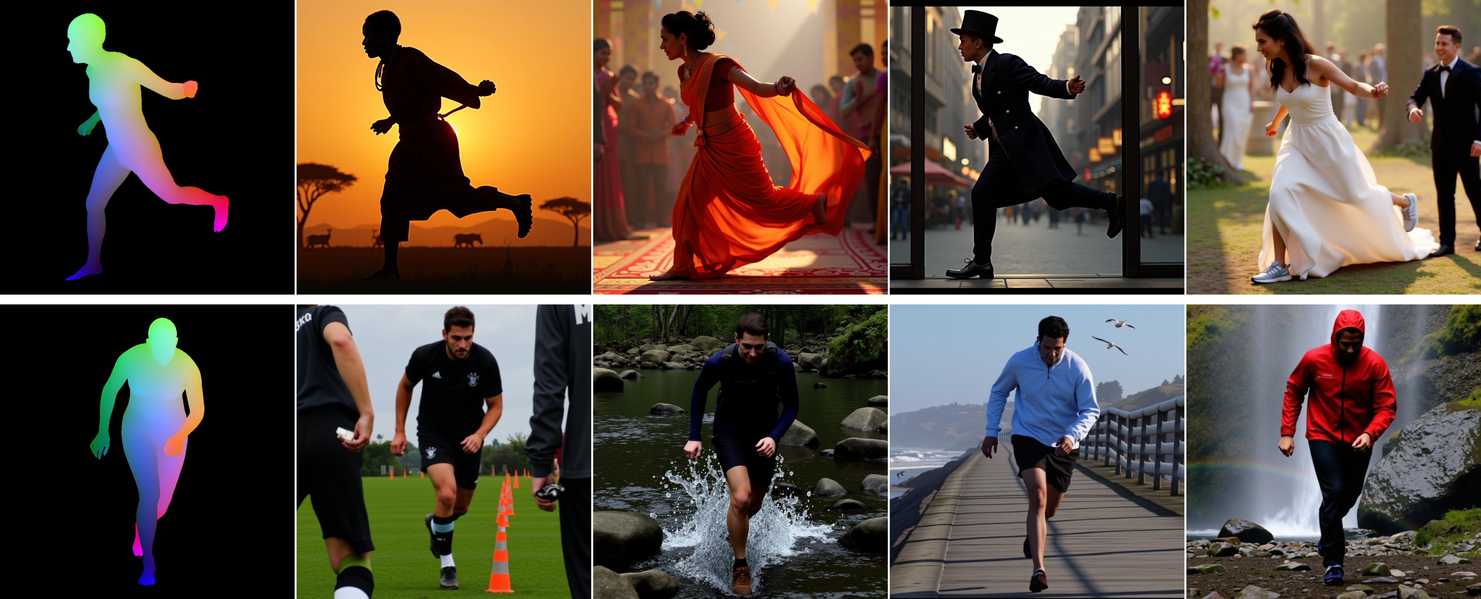 PoseDreamer diverse generated samples